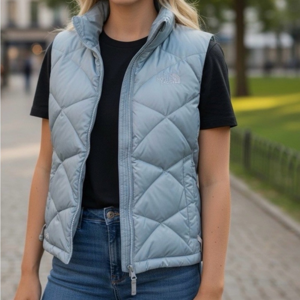 The North Face Sky Blue Quilted Vest